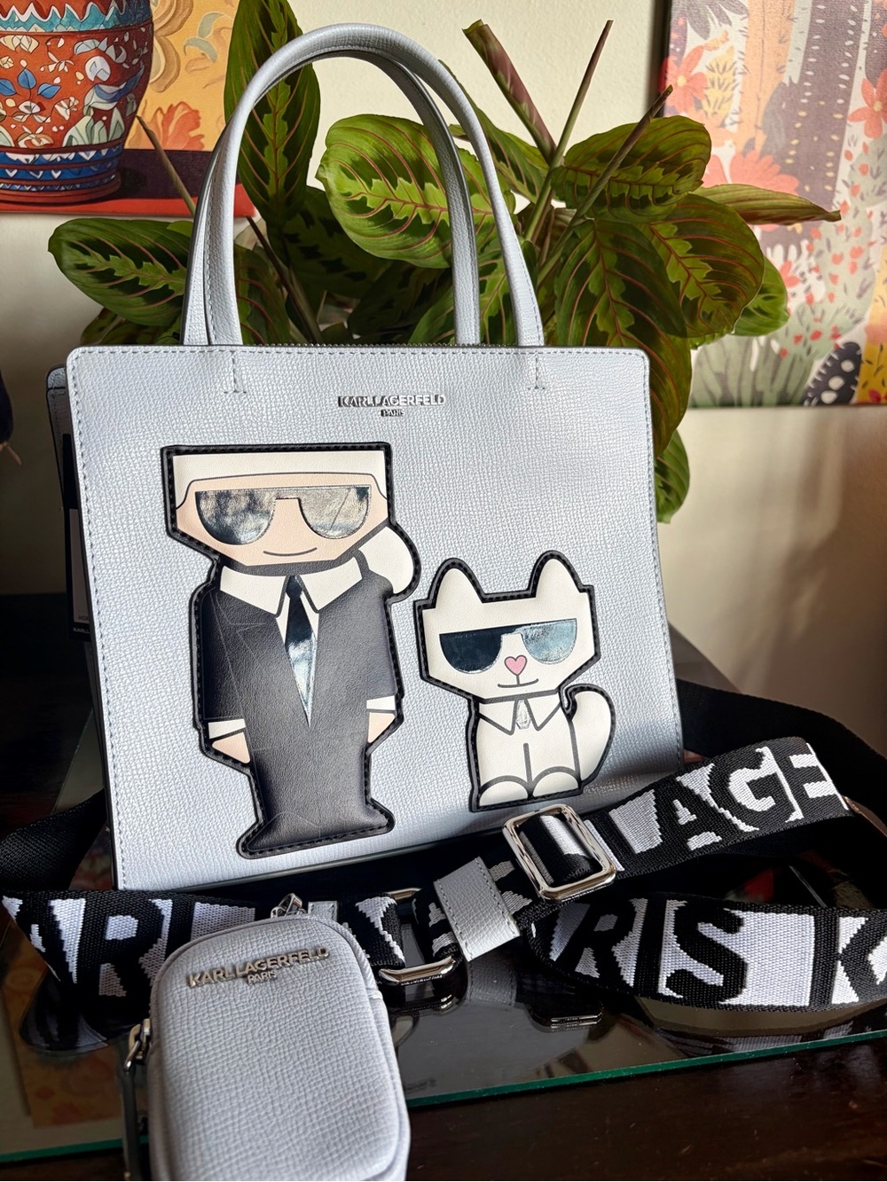 Karl Lagerfeld Paris Maybelle Satchel - Ice Blue (Moving Sale!)